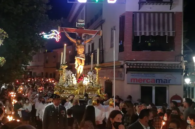 Procesión del Cristo de la Salud en Benamocarra, 2021.
