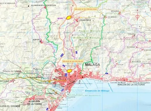 Nuevos enlaces de la AP-46 en Malaga y en Casabermeja