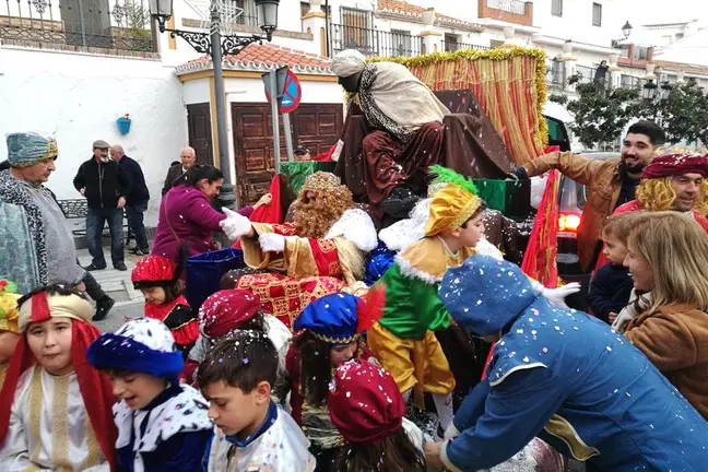 Cabalgata de Reyes Benamocarra 2019. Foto de archivo.