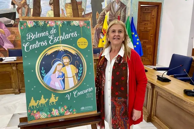 concejala Educación junto cartel