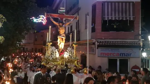 Procesión del Cristo de la Salud en Benamocarra, 2021.