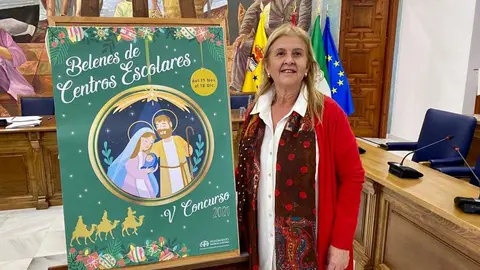 concejala Educación junto cartel
