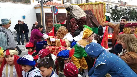 Cabalgata de Reyes Benamocarra 2019. Foto de archivo.