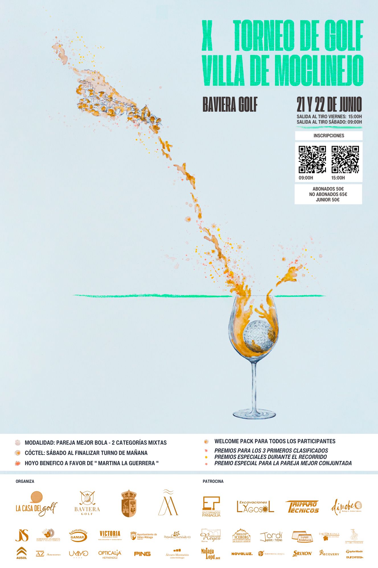 Cartel Torneo de Golf Villa de Moclilnejo