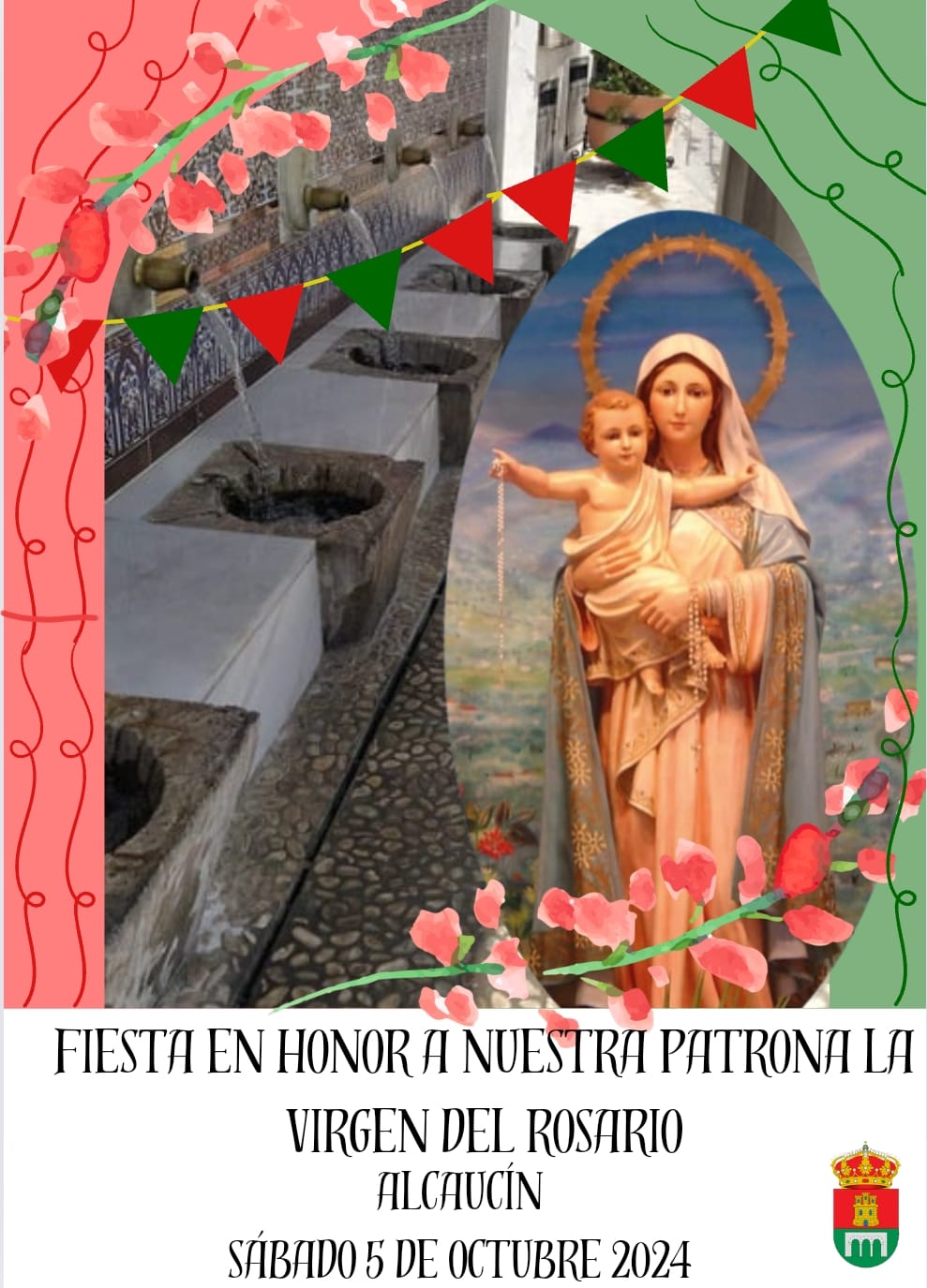 Cartel Fiestas en honor a la Virgen del Rosario Alcaucín